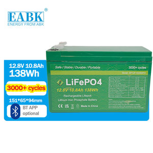 Batterie LiFePO4 12,8 V 10,8 Ah 138 Wh, batterie au phosphate de fer et de lithium rechargeable pour le camping en plein air, alimentation de secours UPS, plus de 3000 cycles - Product Image 2