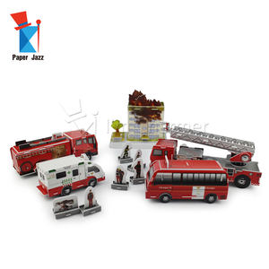 Camion de pompiers et <span class=keywords><strong>pompier</strong></span> en mousse 3D : <span class=keywords><strong>Puzzle</strong></span> DIY pour enfants, développement STEAM, artisanat - Product Image 1