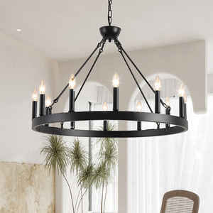 <span class=keywords><strong>Lampadario</strong></span> <span class=keywords><strong>Vintage</strong></span> <span class=keywords><strong>Industriale</strong></span> Americano a Ruota con Copertura in Metallo per Illuminazione a Soffitto e Arredamento Domestico, per il Mercato Internazionale - Product Image 6