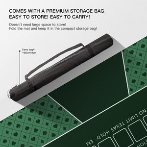 Tapete de Póker Texas Hold'em Impermeable y Plegable de 70x35 Pulgadas con Superficie Premium Suave, Diseño Moderno y Lujoso para <span class=keywords><strong>Casino</strong></span> y Juegos de Póker - Product Image 5