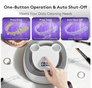 Nettoyeur à ultrasons direct usine pour aligneurs et bijoux, machine de nettoyage dentaire haute fréquence 48 kHz pour appareils de rétention et prothèses dentaires - Product Image 3