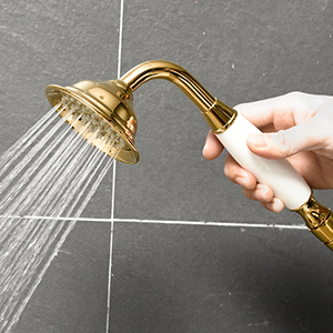 Système <span class=keywords><strong>de</strong></span> douche antique HONGDEC : Pommeau <span class=keywords><strong>de</strong></span> douche vintage <span class=keywords><strong>de</strong></span> 9 pouces avec douchette, <span class=keywords><strong>robinet</strong></span> mitigeur <span class=keywords><strong>2</strong></span> voies en laiton, ensembles <span class=keywords><strong>de</strong></span> robinetterie murale - Product Image 5