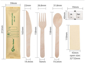 Ensemble de couverts <span class=keywords><strong>en</strong></span> bois 4 <span class=keywords><strong>en</strong></span> <span class=keywords><strong>1</strong></span> jetables biodégradables écologiques <span class=keywords><strong>en</strong></span> vrac <span class=keywords><strong>en</strong></span> bois de bouleau <span class=keywords><strong>fourchette</strong></span> <span class=keywords><strong>cuillère</strong></span> <span class=keywords><strong>couteau</strong></span> - Product Image 2