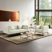 Modernes Chesterfield Büro-Stoffsofa-Set Verstellbare Wohnzimmer- und Geschäftsmöbel mit Metallgestell