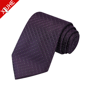 Cravates en polyester extra longues de couleur unie classique de haute qualité cravates à la mode en jacquard <span class=keywords><strong>lavande</strong></span> pour hommes vente en gros - Product Image 1