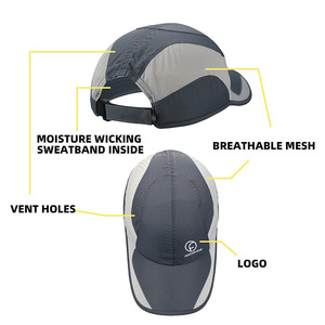 Gorra de secado rápido para correr para hombre y mujer, gorro ligero y transpirable, suave y ajustable para deportes al aire libre - Product Image 4