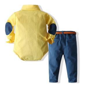 Spring <strong>Boys</strong> <strong>Gentleman</strong> Outfits Birthday Party <strong>Baby</strong> <strong>Boy</strong> Romper and Suspenders Pants Fashion <strong>Set</strong> - Product Image 2