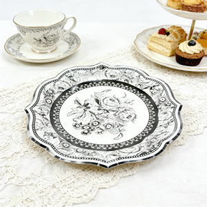Wholesale Lanweier Eco-Friendly European Court Style Paper <strong>Cake</strong> Dinner <strong>Plates</strong> for Family Dinner Party and Wedding Meeting - Product Image 1