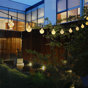 <span class=keywords><strong>Guirlande</strong></span> <span class=keywords><strong>solaire</strong></span> à 30 LED étanche pour extérieur, lanterne boule de cristal IP65, avec lumières féériques, décoration de jardin de Noël - Product Image 2