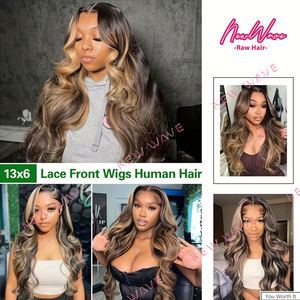 Pelucas Onduladas Rizadas Ombra HD Lace, Ondas Sueltas Tipo Water Body, Color Marrón 4P-27, Peluca de Moda Color Cobre, Pelucas con Frente de Encaje para Mujeres Negras - Product Image 5