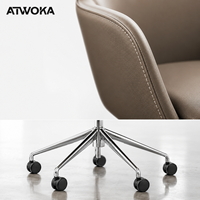 Chaise de Direction en Cuir ATWOKA à Dossier Moyen - Siège Professionnel de Direction avec Durabilité de Qualité Commerciale pour Espace de Travail de Bureau