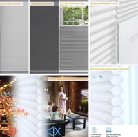 Cortinas opacas celulares inteligentes para dormitorio, sala de estar, persianas de batería con cable superior de abajo hacia arriba, persianas eléctricas horizontales integradas lisas