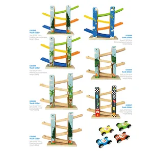 Kidpik neues Design Fahrzeug hölzernes Spielzeug kreatives Rennspur-Spielzeug mit 4 Schichten