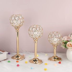 Most Selling Set of 3 Crystal Tealight Candlestick <b>Holders</b> Metal Crystal Bowl Candelabras <b>Tall</b> Crystal Votive <b>Candle</b> <b>Holders</b> - Product Image 5
