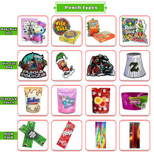 Imprimé personnalisé Unique Spécial Découpé Forme Irrégulière Comestible Cali Packs 8e Bouchon Anti-Odeur 3.5 Die Cut Mylar Sacs avec Boîtes - Product Image 2