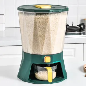 Rotate Rice Container Dry food Cereal Dispenser Storage Tank bulk cereal dispenser Plastic Box