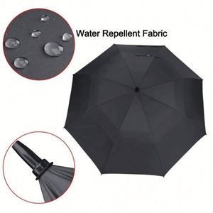 Luxury Classic Auto-<b>Folding</b> Three-<b>folding</b> Non-rotatable Golf Umbrella Custom Logo 190T Pongee Polyester UV Protected Promotional - Product Image 5