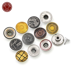 KUNSHUO <b>Button</b> Factory Vintage Brass Jean <b>Button</b> and Rivets Iron Custom Logo Denim Metal <b>Buttons</b> for clothes jeans - Product Image 1