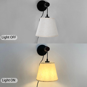 Lampe murale en bois massif de style scandinave vintage en finition noyer : éclairage minimaliste moderne pour salons, tables de chevet - Product Image 3