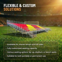 Tribune métallique portable d'extérieur avec auvent résistant aux UV, sièges de stade pour terrain de sport
