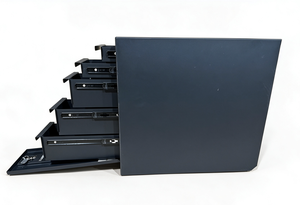 Black Multi Drawer Storage Case with Lockable Drawers <b>for</b> <b>Tool</b> Organization Dust Resistant Matte Finish - Product Image 2