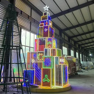 Индивидуальная наружная Коммерческая установка искусство 10 м Акриловая Рождественская елка