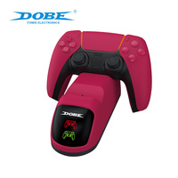 DOBE Cosmic-Red pour PS5 Base de chargeur double avec indicateur LED et poignée de Station de charge USB pour station d'accueil de chargeur de contrôleur PS5