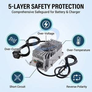 VOITATOP VT-QA300A Chargeur portable multi-batteries 48V 5A 110/220V AC, étanche IP67, en aluminium, pour véhicules électriques et scooters - Product Image 6
