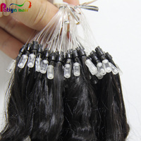 Achats internationaux en ligne 100 grammes extensions de cheveux en Micro boucle extension de cheveux remy péruvienne bouclée italienne double dessinée