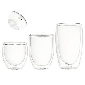 Vaso de doble pared de borosilicato resistente al calor de 8oz, 12oz, 15oz para vino, té, leche, cerveza, ideal para envolturas UV DTF - Envío desde almacén de EE. UU. - Product Image 1