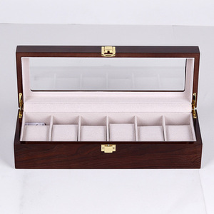 Chất lượng cao 6 khe cắm đồng hồ bằng gỗ hộp lưu trữ tổ chức đồng hồ hiển thị chủ trường hợp trang sức Hộp quà tặng cho nam giới phụ nữ dropshipping - Product Image 3