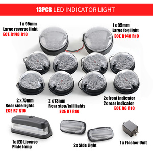 Kit de mise à niveau des feux indicateurs LED homologués E-Mark E24 R10 pour Land Rover Defender TD5 & Puma 1984+7" Phare + Clignotant complet - Product Image 3