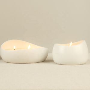 ขวดโหลเซรามิกแบบนอร์ดิก3ไส้เทียนใช้ตกแต่งทันสมัยถ้วยเซรามิคเคลือบเซรามิกเชิงเทียน - Product Image 2