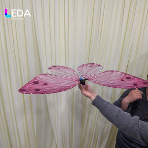 LEDA - Decoración de Boda, Mariposa Biónica Rosa Iluminada, Adorno LED, Mariposa Voladora para Decoración de Bodas - Product Image 5
