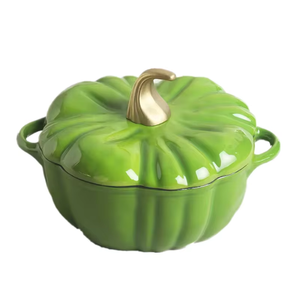 Olla para estofado esmaltada de Hierro fundido/olla para sopa, Horno Holandés de hierro fundido esmaltado con tapa, olla para Horno Holandés antiadherente de calabaza - Product Image 6
