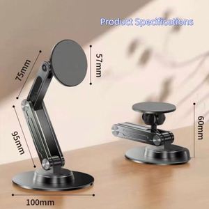 Support d'ordinateur portable magnétique en alliage d'aluminium et silicone, rotatif à 360°, pliable et portable, pour tablettes et téléphones mobiles - Product Image 6