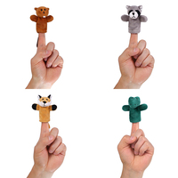 Vente en gros mini peluche zoo animal ferme animal enfants jouets éducatifs personnalisé ours en peluche marionnettes à doigt