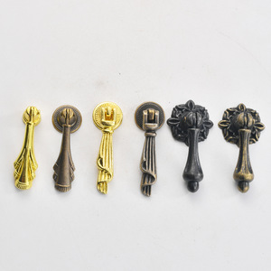 European Style Zinc Alloy Cabinet Door Handle Lever Single Hole Antique Bronze Durable Furniture Handle - Product Image 1