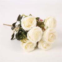 Hochwertige künstliche echte Note Seidenrosen Blumensträuße Mittelteil Tischdekoration Hochzeit Dekorblumen