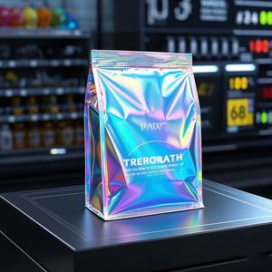 Custom Holographic Doypack Resealable <b>Zip</b> <b>Lock</b> Pouch Premium Plastic Surface Packaging for Snacks Pet Food Laser Film Printed - Product Image 3