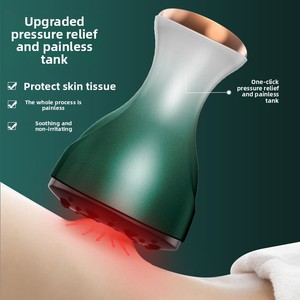 Ensemble de <span class=keywords><strong>massage</strong></span> par ventouses intelligent à micro-courant vibrant pour le corps, avec thérapie par aspiration, alimentation USB, lumière rouge, chaleur et matériau ABS - Product Image 4