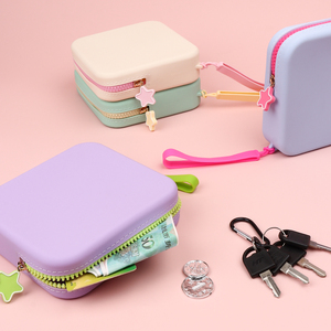 <span class=keywords><strong>Sac</strong></span> à <span class=keywords><strong>main</strong></span> portable multifonctionnel pour femme, utilisation quotidienne, portefeuille en silicone écologique, porte-monnaie - Product Image 2