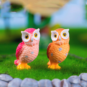 Simulated Resin Mini Owl Figurine Miniatures for Landscape <b>Decorations</b> Cute Animal Night <b>Bird</b> Charms Ornaments DIY Accessories - Product Image 1