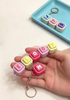 Relieve Stress Keychain Keycap Switches Key Chain Diy Keyboard Keychain Printing Logo Design Keyboard Keycaps Keychain