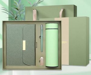 Luxury Eco-friendly Hardcover Custom Logo Printed A5 Notebook Pen Thermos Cup Cover Magnet Souvenir Corporate Business <b>Gift</b> <b>Set</b> - Product Image 2