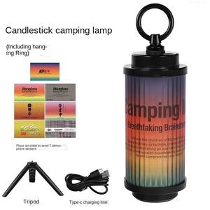 Nouvelle lampe de camping solaire LED portable d'extérieur, étanche, avec aimant, lampe de travail, lumière d'avertissement, indice de protection IP68, nickel-métal - Product Image 6