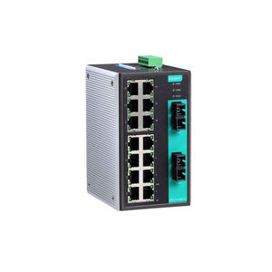 Commutateur Ethernet industriel non géré Mo-xa EDS-316, 16 ports 10/100BaseT(X) RJ45, entrée double redondante 12/24/48 V (9,6-60 V CC), IP30 - Product Image 1