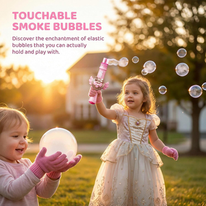 Baguettes à <span class=keywords><strong>bulles</strong></span> magiques rechargeables avec lumières et son, incluent des gants et une tasse anti-déversement, machine à <span class=keywords><strong>bulles</strong></span> élastiques pour enfants - Product Image 4