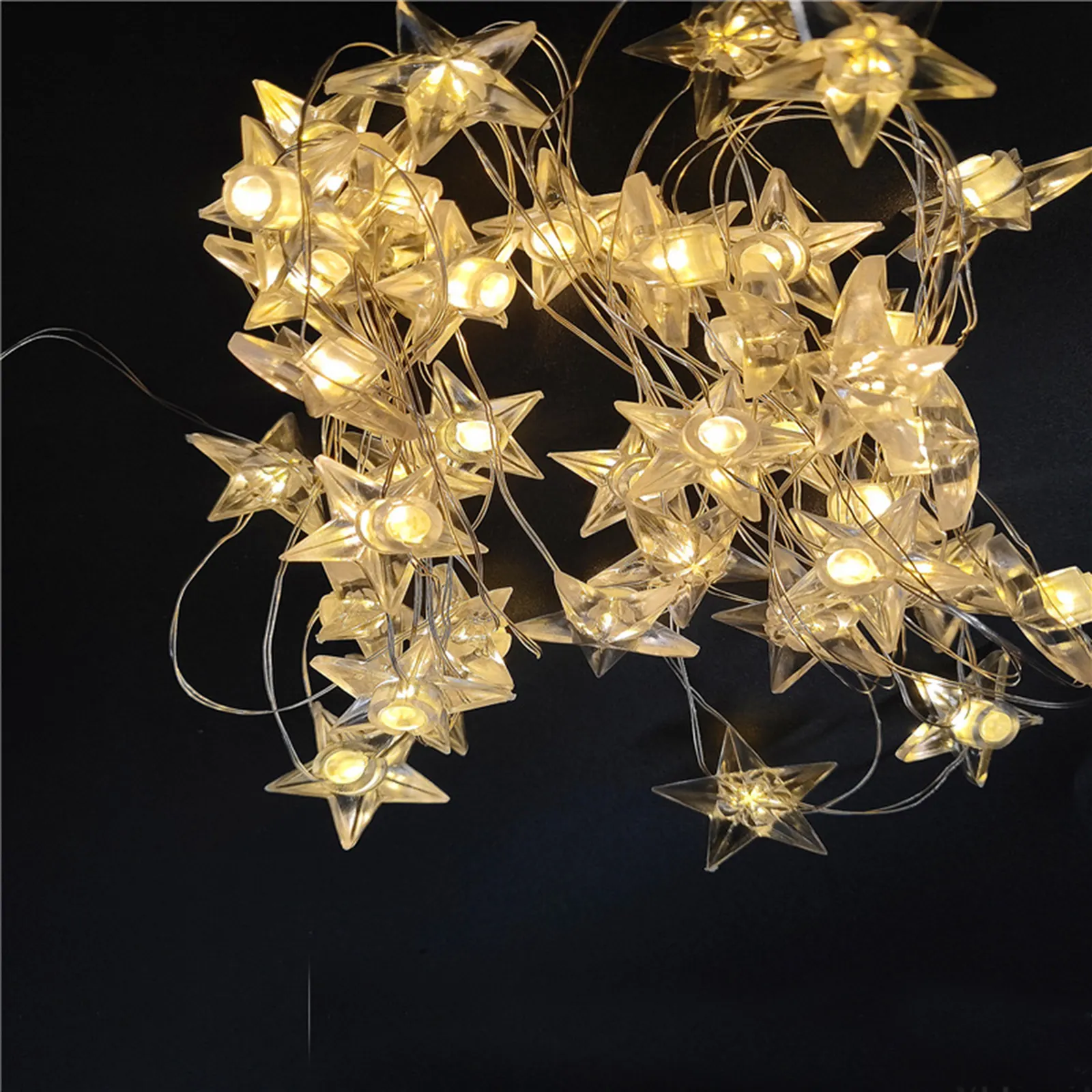 Popular venda quente indoor mini estrela quente branco LED cobre fio fada luzes feriado decorativo lucis navida