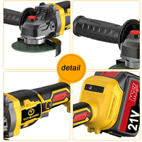Meuleuse d'angle électrique sans fil 21V, 10000 tr/min, sans balais, pour meulage, polissage et découpe, compatible Dewalt
